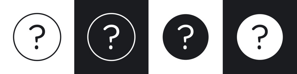 Poster - Question mark icons vector graphics for web designs