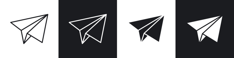 Poster - Paper plane icons vector graphics for web designs