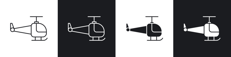 Poster - Helicopter icons vector graphics for web designs