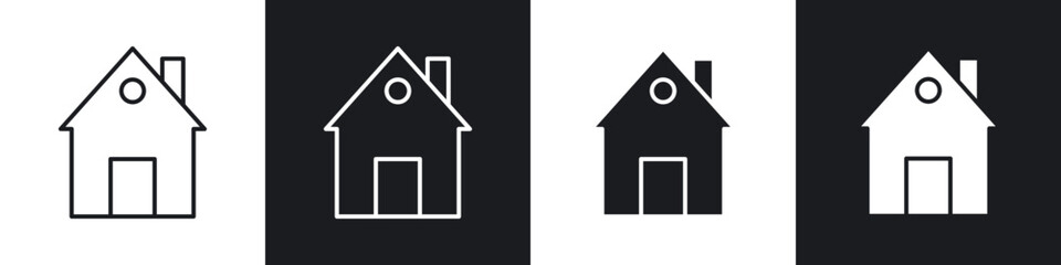 Aufkleber - Home icons vector graphics for web designs