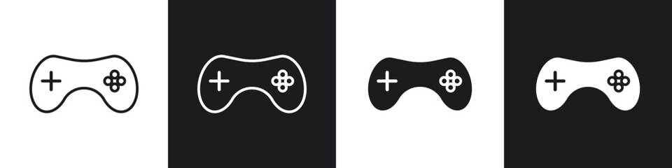 Poster - Game controller icons vector graphics for web designs
