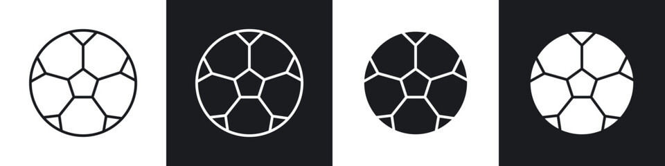 Aufkleber - Football icons vector graphics for web designs