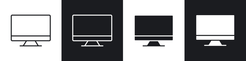 Poster - Desktop icons vector graphics for web designs