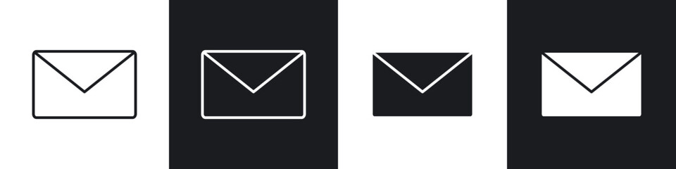 Poster - Envelope icons vector graphics for web designs