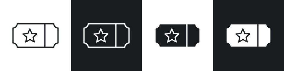 Aufkleber - Event ticket icons vector graphics for web designs
