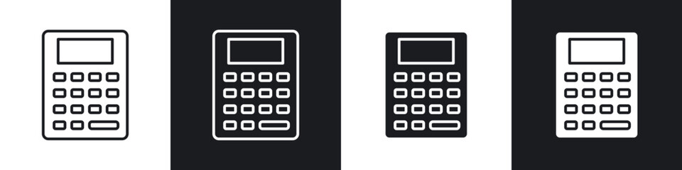Poster - Calculator icons vector graphics for web designs