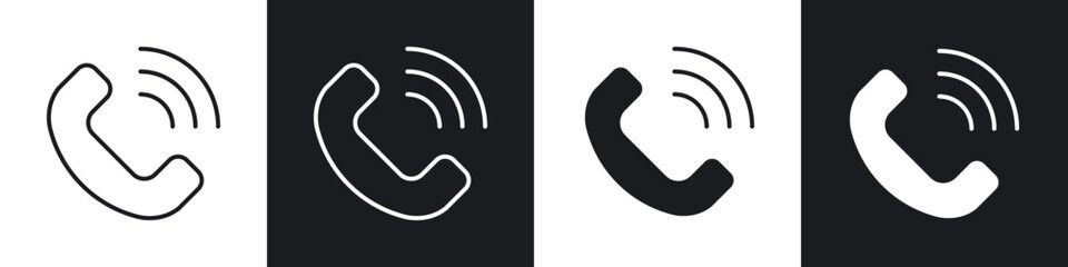 Poster - Call icons vector graphics for web designs