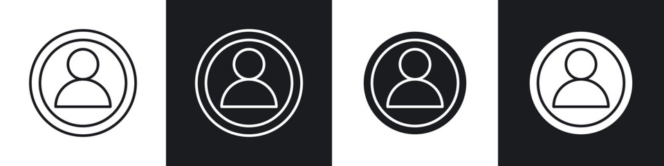 Poster - Account icons vector graphics for web designs