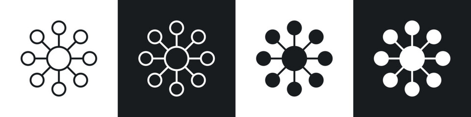 Poster - Variety icons in solid and stroke graphics