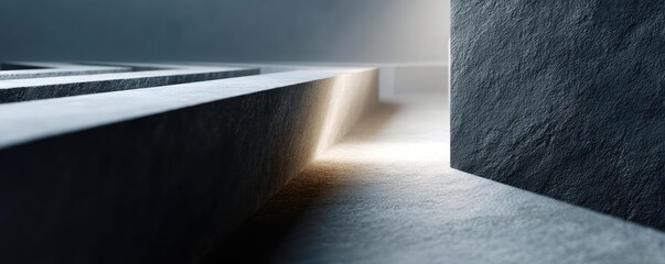 Aufkleber - Overthinking mind for fear, worry and healing concept. Intriguing architectural lines showcasing modern design and light.