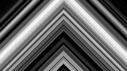 Poster - Abstract monochrome chevron pattern background