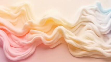 Poster - Abstract 3D rendering of colorful smooth flowing shapes in a dreamy aesthetic.