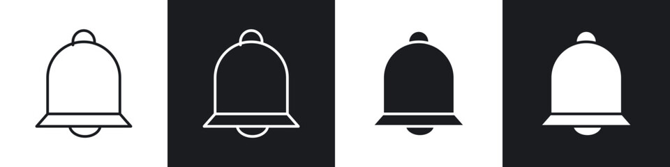 Aufkleber - Notification icons in flat and thin stroke style