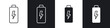 © Warpiya - Battery icons in flat and thin stroke style