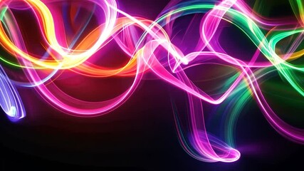Poster - Abstract design of swirling, vibrant colors