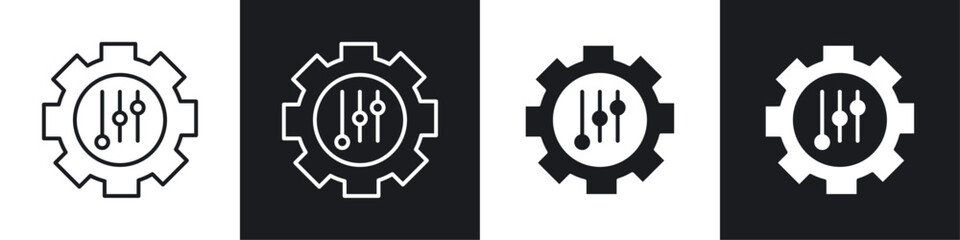 Poster - Mass customization icon symbol collection on white background.