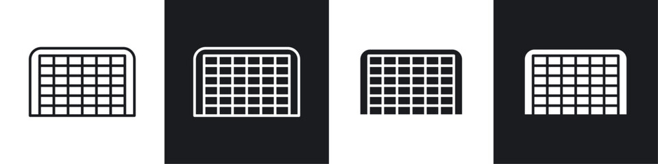 Poster - Goal net icon symbol collection on white background.