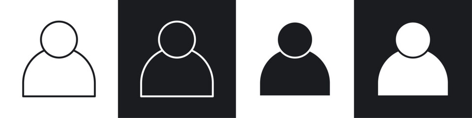 Poster - Person icon symbol collection on white background.