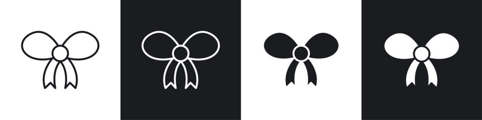 Fototapete - Ribbon icon symbol collection on white background.