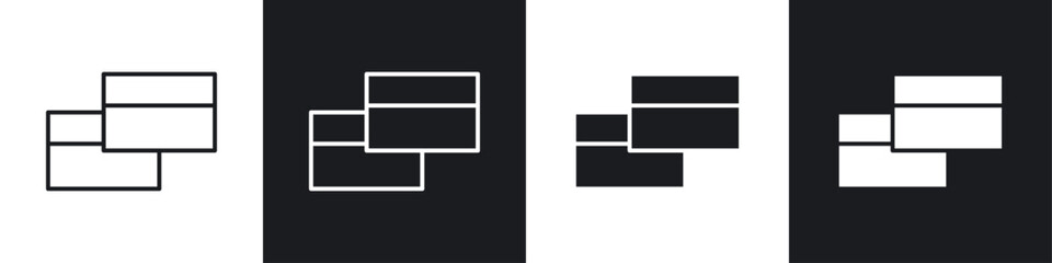 Fototapete - Window Restore icon symbol collection on white background.