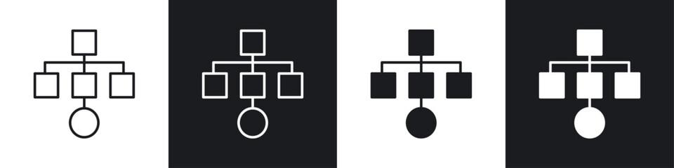 Fototapete - Sitemap icon symbol collection on white background.