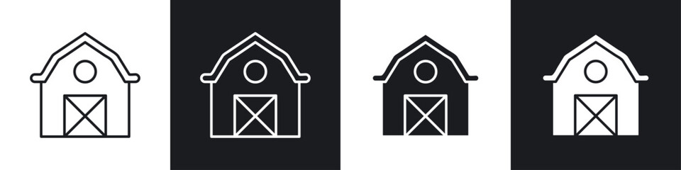 Poster - Farm icon symbol collection on white background.