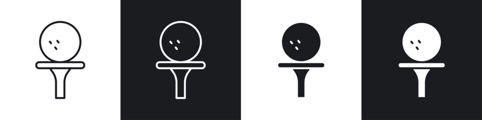 Poster - Golf ball icon symbol collection on white background.