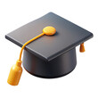 © Ebrahim42 - 3d Graduation cap icon isolated on transparent background