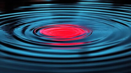 Poster - Ripples in water with vibrant colors