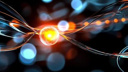 Poster - Abstract design with flowing forms and vibrant colors.