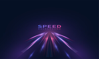 Poster - Vivid light energy acceleration effect with colorful perspective lines, simulating hyperspace acceleration. Suitable for sci-fi scenes, racing themes and digital interfaces.