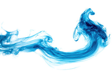 Poster - Abstract blue swirling fluid dynamic design element for digital backgrounds and modern artistic projects and presentations ideal for websites and on transparent background wave flow