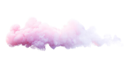 Poster - Abstract pink and white cloud formation digital art soft pastel dreamy swirling fluffy whimsical airy light gentle serene peaceful calming tranquil on transparent background fog