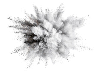 Poster - Abstract white powder explosion on high resolution dramatic dynamic energy powerful force artistic design element for graphic design projects and visuals on transparent background