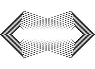 Leinwandbilder - Vector symmetrical pattern of thin intertwined black lines on a white background. Abstract design element. Trendy vector background. For social networks, ads, posters, covers.