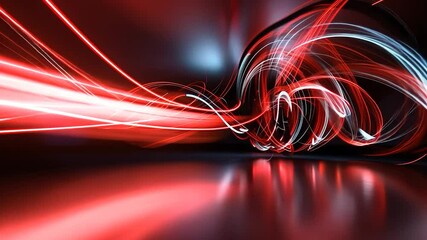 Poster - Abstract light trails in dark space