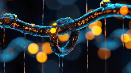 Poster - Abstract, glowing, dark, biological structure