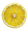 © Arif - Close-up of a lemon slice, vibrant yellow flesh, white pith, perfect circle