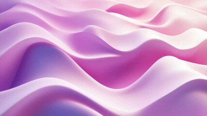 Aufkleber - Pink and purple abstract wavy pattern with smooth curves, modern background