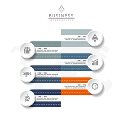 Fototapete - Vector business Presentation Connecting Steps Infographic Template