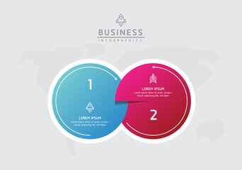 Fototapete - Vector business Presentation Connecting Steps Infographic Template