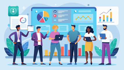 Poster - Team collaboration with data analysis and presentation