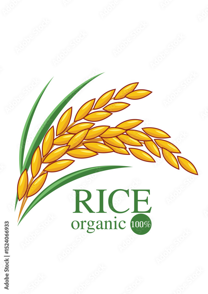 Beautiful rice logo that can be used as a brand Stock Vector | Adobe Stock