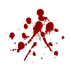 Poster - Dramatic Red Splatter Effect on Transparent Backdrop for Intense Visuals and Graphic Designs, Ideal for Adding a Bold and Striking Element