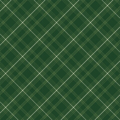 Wall Mural - plaid with twill weave repeat pattern.checkered tartan gingham seamless pattern in green.geometric g