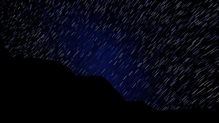 Wall Mural - Star trails above a mountain range