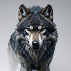  Werewolf over gray background studio shot