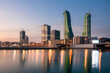 © hasan - Bahrain Financial Harbor, Harbor Towers, Bahrain Skyline view sunset sunrise