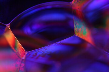 Poster - Purple and orange liquid abstraction, phenomenal water forms	

