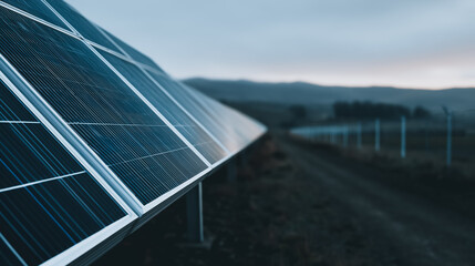Poster - Solar Panel's Embrace: A captivating perspective, showcasing the strength of sustainable technology in an environmentally conscious era.